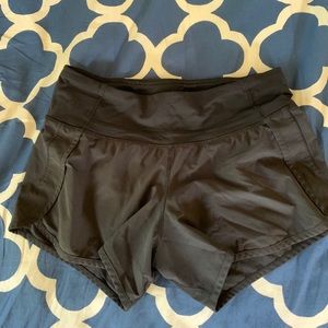 Black Lululemon Run Times Shorts